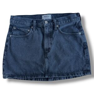 AGOLDE Liv Mini Skirt in Vapor (Faded Black) Size 26